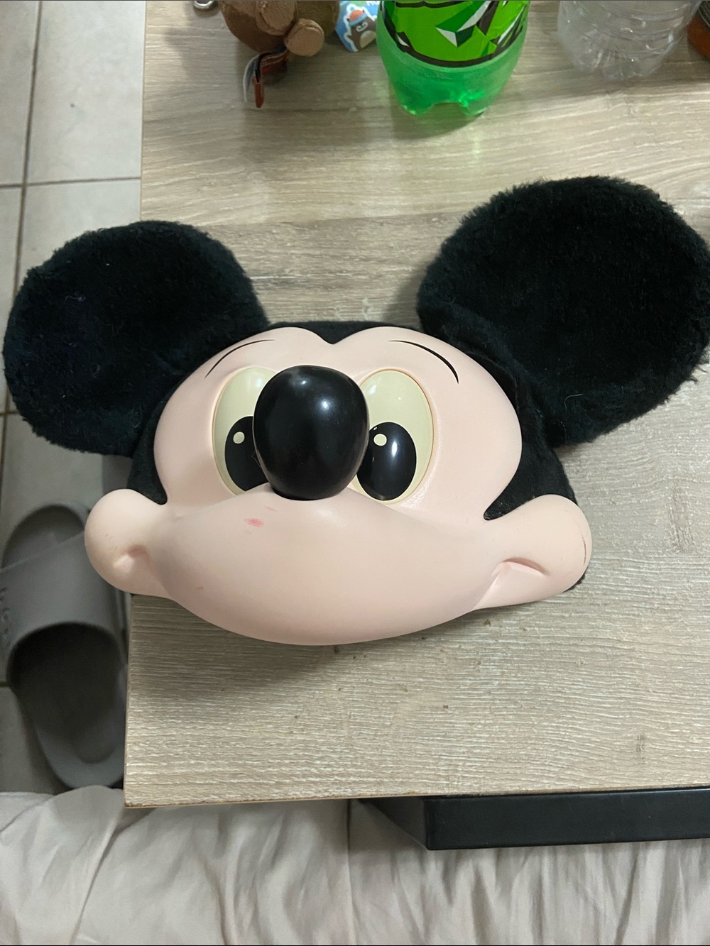 Vintage 90s Disney Mickey Mouse Hard Plastic 3D Face Cap Snapback Hat Adjustable